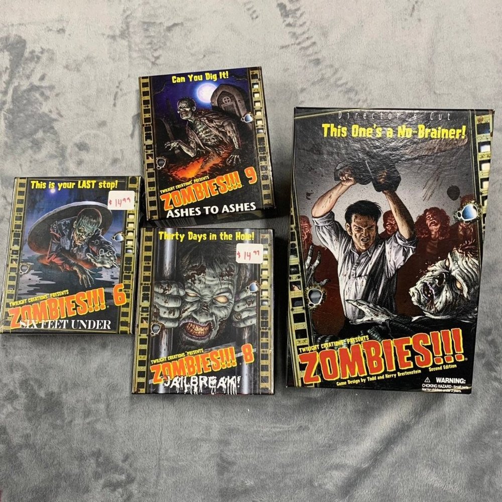 Zombies Directors Cut + 3 Expansion Packs Board Game